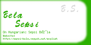 bela sepsi business card